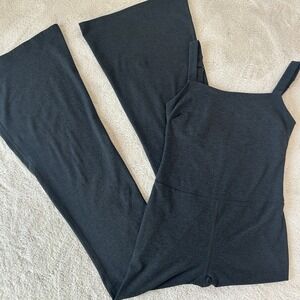 Beyond Yoga Womens Hit The Scene Jumpsuit Black Size Small Spacedye Built in Bra